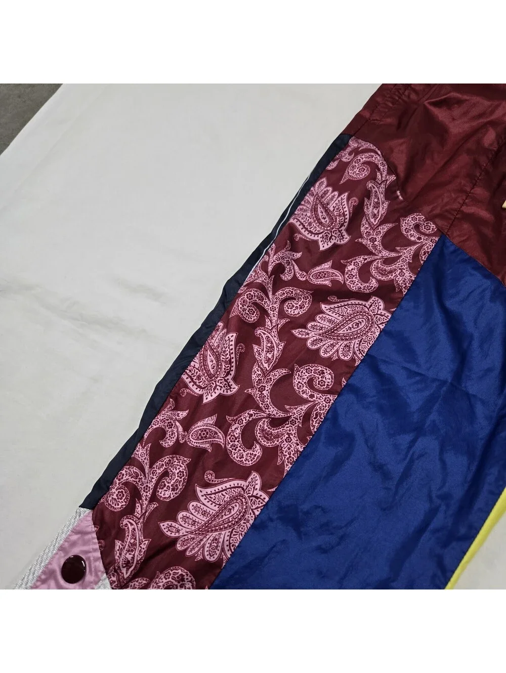 Sz SMALL Women's Nike Sportswear NSW Woven Track Pants Patchwork Snap AR2940-677